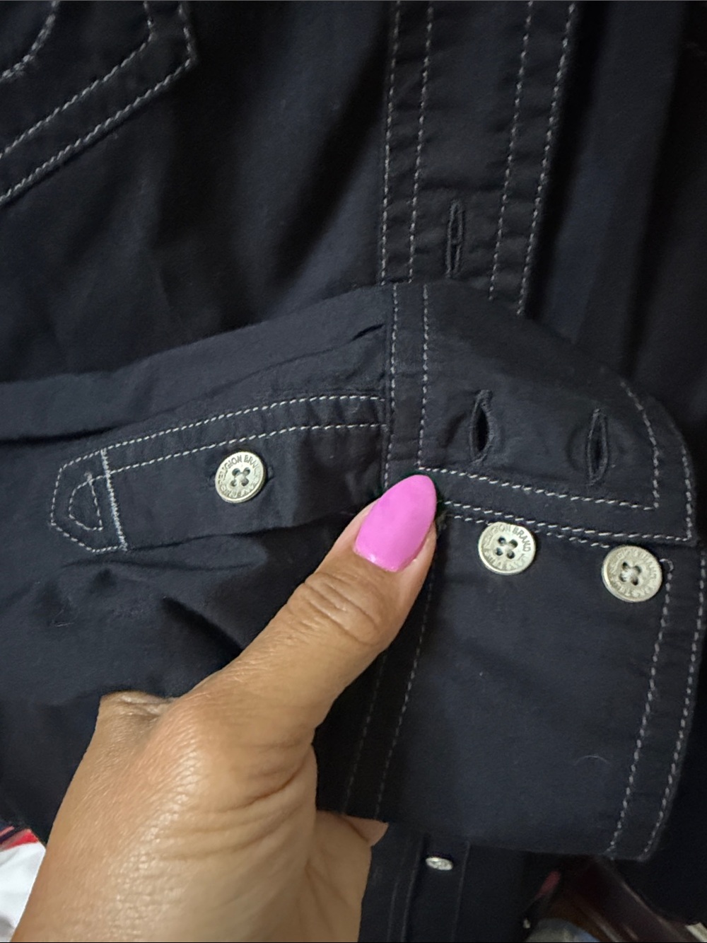 True Religion Black Western Stitch Button-Down Shirt - Picture 3 of 3